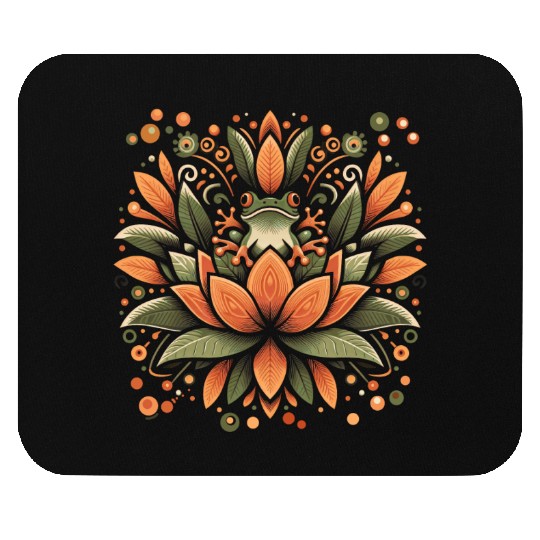 Frog on Lotus Mouse Pads
