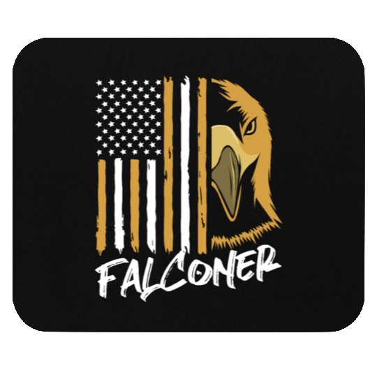 4th Of July US Flag Falcon Bird Lover Falconry Mouse Pads