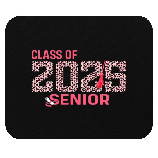 Class of 2025 Senior Leopard Print Graduation 2025 Mouse Pads