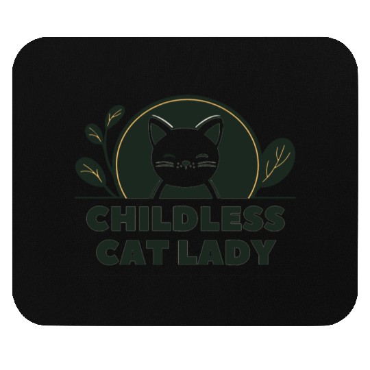 childless cat lady Mouse Pads