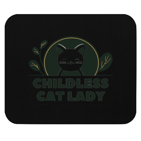 childless cat lady Mouse Pads