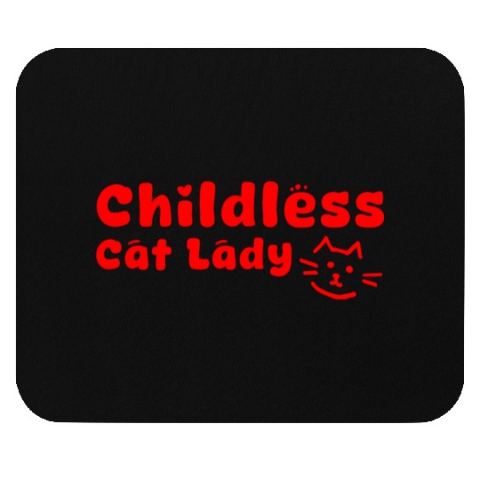 childless cat lady Mouse Pads