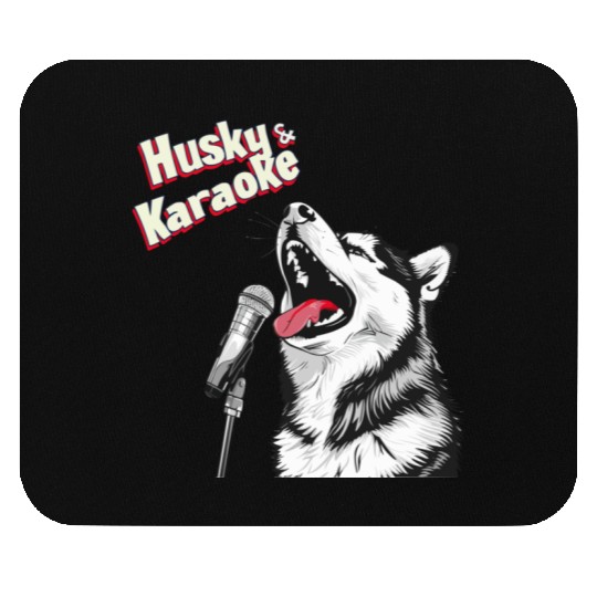 Husky & Karaoke Dog Husky Lover Mouse Pads