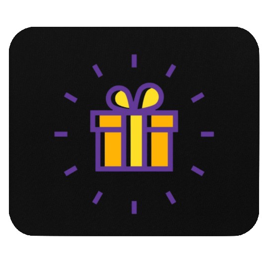 AA line icon of a gift box typically features a si Mouse Pads