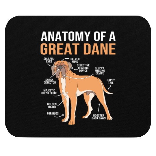 Funny Dog Owner Anatomy Of A Great Dane Mouse Pads