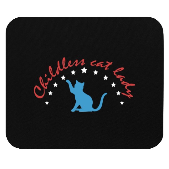 Vintage And Retro Funny Childless Cat Lady Mouse Pads