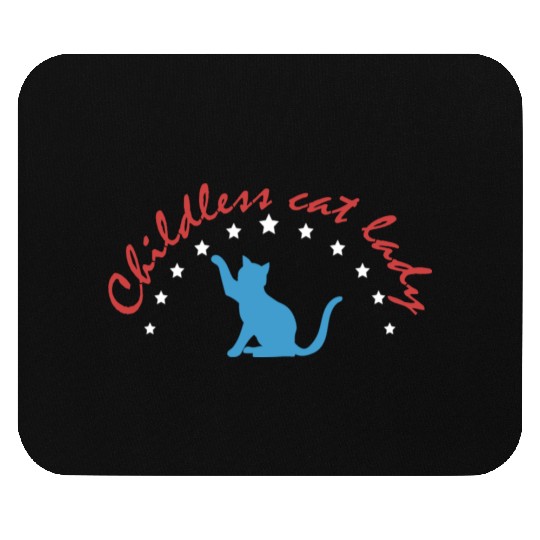 Vintage And Retro Funny Childless Cat Lady Mouse Pads