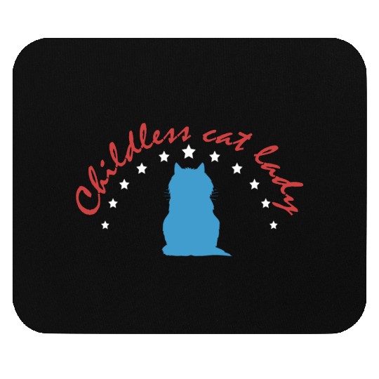 Vintage And Retro Funny Childless Cat Lady Mouse Pads