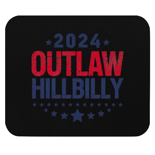 Trump Vance 2024 Outlaw Hillbilly US Flag Mouse Pads