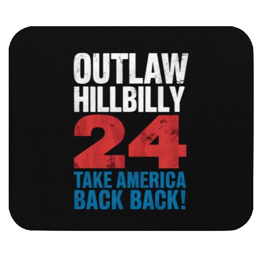 Trump Vance 2024 Outlaw Hillbilly US Flag Vintage Mouse Pads