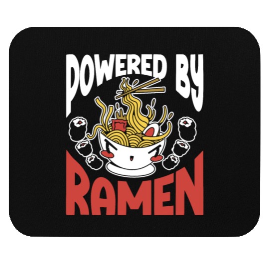 Powered By Ramen Anime Japanese Soup Cup Noodle Mouse Pads