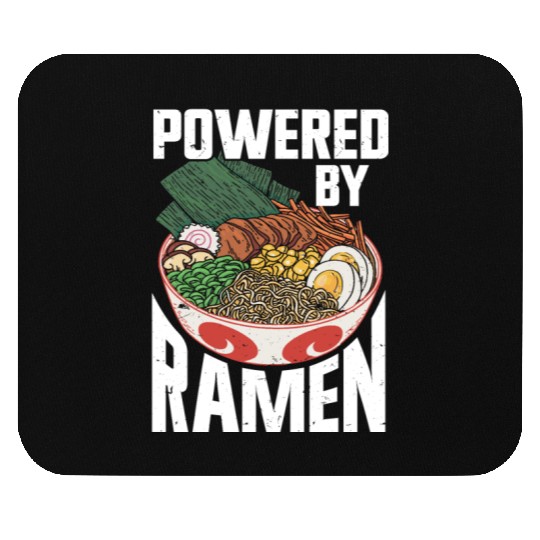 Powered By Ramen Anime Japanese Soup Cup Noodle Mouse Pads