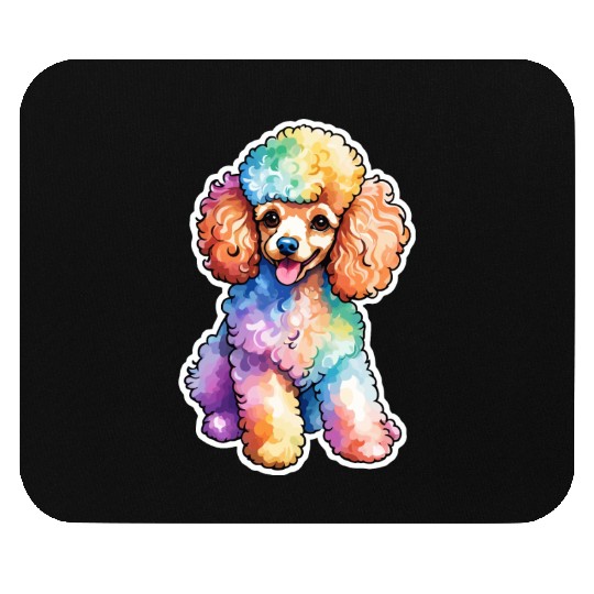 Poodle Watercolor Mouse Pads