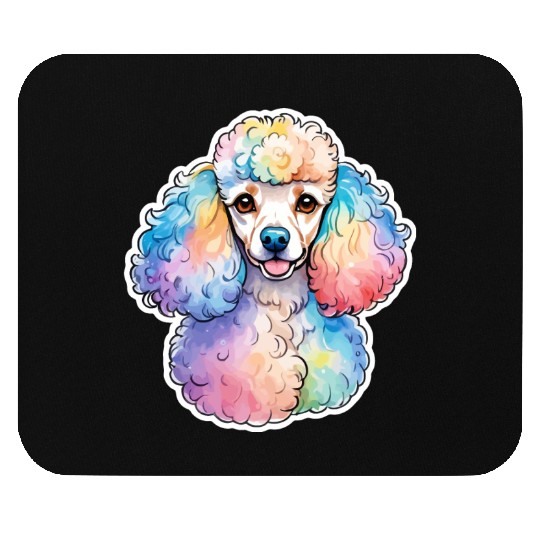 Poodle Watercolor Mouse Pads