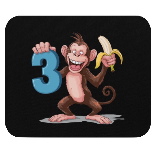 3rd Birthday Monkey Mouse Pads