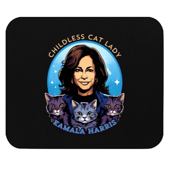 Childless Cat Lady Kamala Harris Mouse Pads