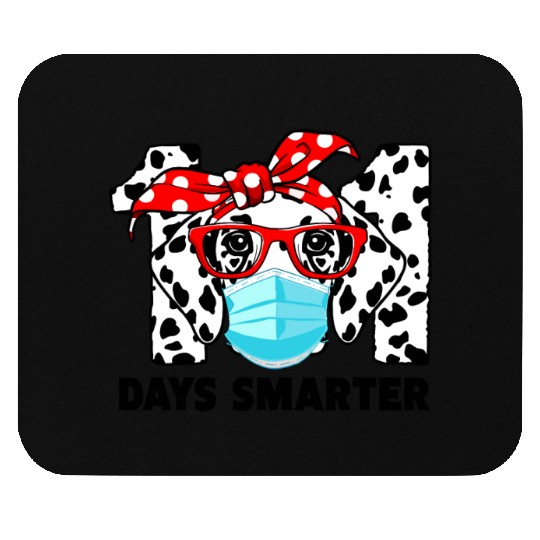 101 Days Smarter Dalmatian Dog Face Mask 100th Mouse Pads