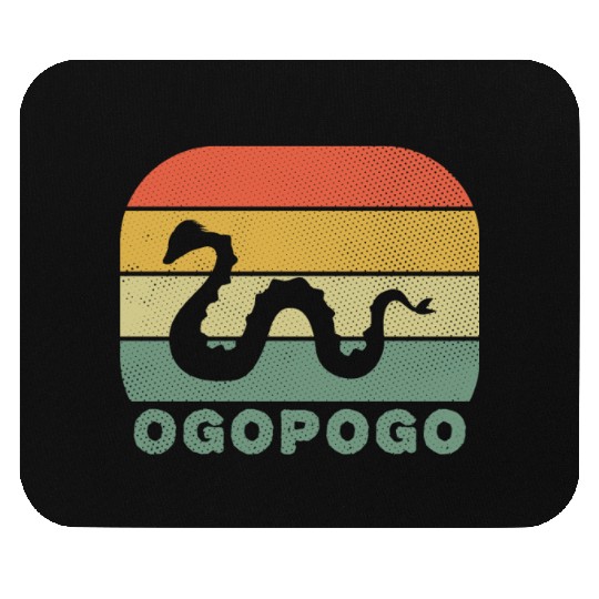 Ogopogo Retro Lake Monster Cryptid Mouse Pads