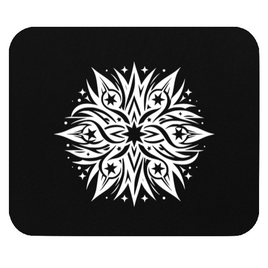 Fancy Star Composition Tattoo Style Mouse Pads