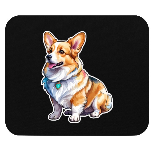 Pembroke Welsh Corgi Watercolor Mouse Pads
