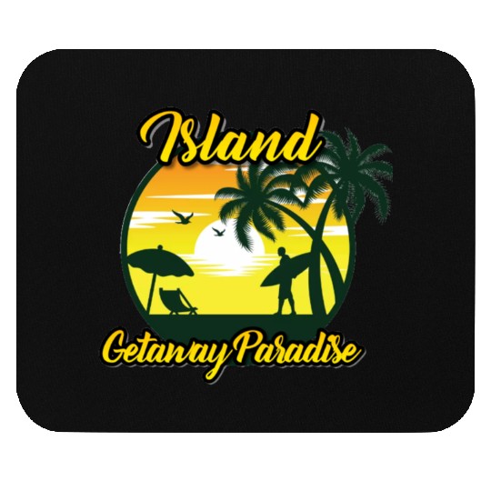 Island Getaway Paradise Mouse Pads