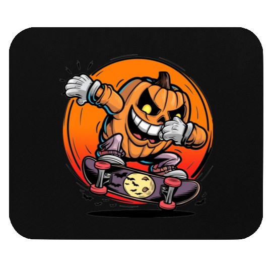 Halloween jack o lantern dabbing Mouse Pads