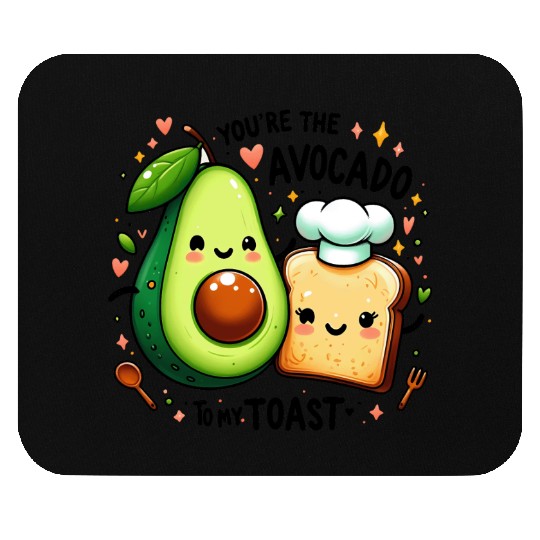 Happy Avocado Toast - Cute and Funny Mouse Pads