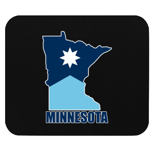 The new Flag of Minnesota State and map Mouse Pads