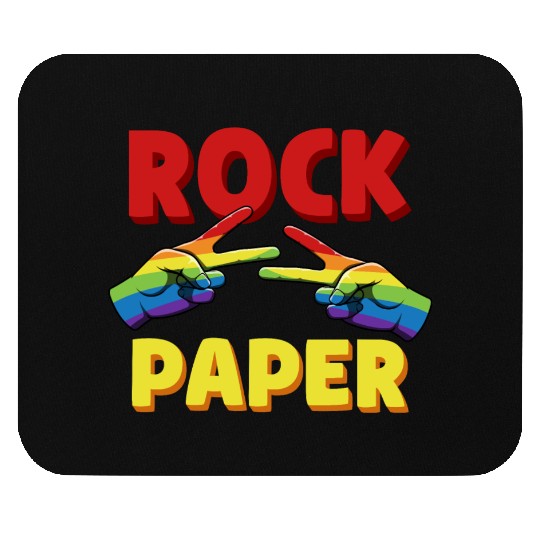 LGBT Rock Paper Lesbian Equality Rainbow Gay Pride Mouse Pads