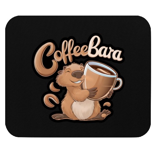 Coffeebara Capybara Coffedrinker Mouse Pads