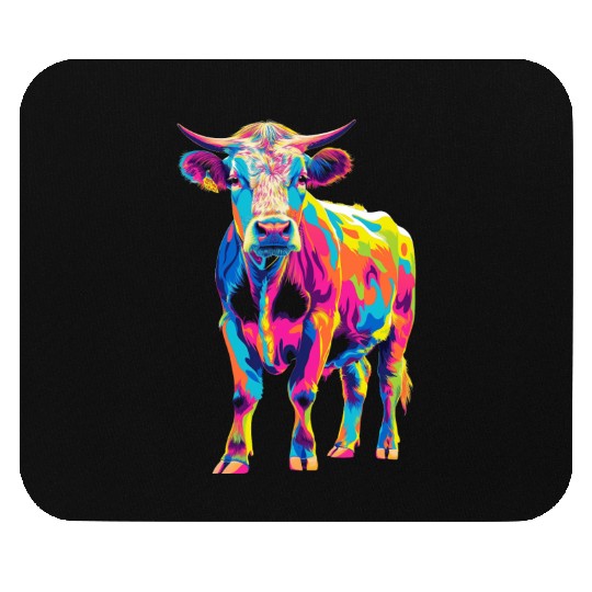 Hereford Cattle Farmer Popart Mouse Pads