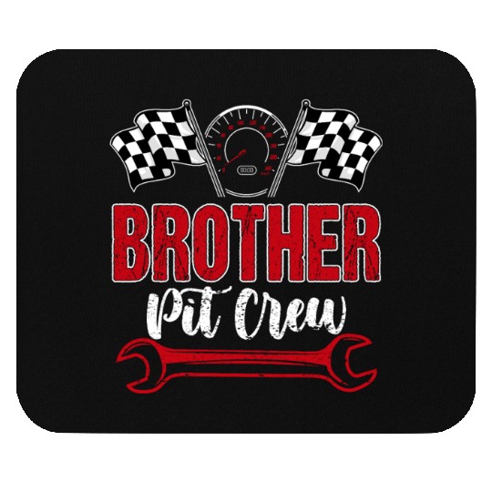Race Car Birthday Racing Family Brother Pit Crew Mouse Pads