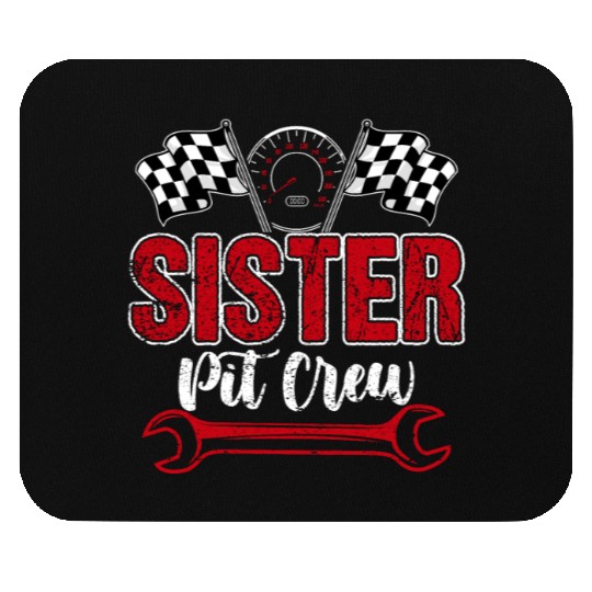 Birthday Party Racing Family Sister Pit Crew Mouse Pads