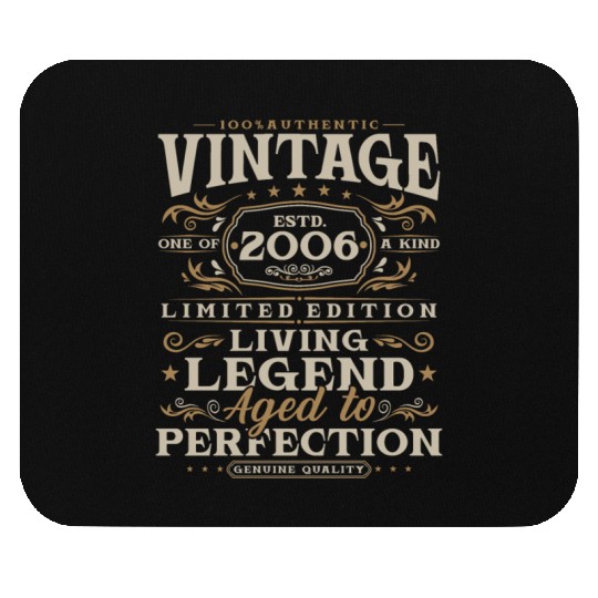 Vintage 2006 year born birthday gift Mouse Pads