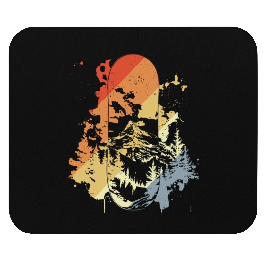 Snowboarding Vintage Look Mouse Pads