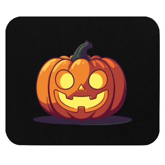 Happy Jack-o'-Lantern Pumpkin Mouse Pads