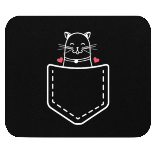 Kitten In My Pocket Mouse Pads - Funny Cute Cat Lover