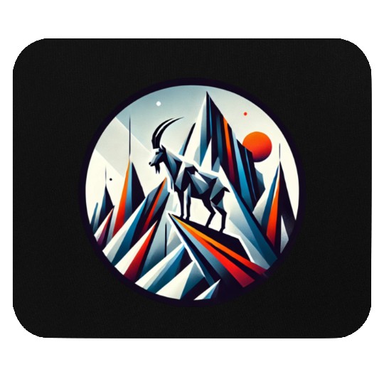 Abstract mountain goat Mouse Pads