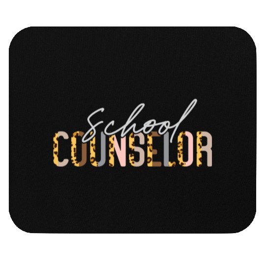 School Counselor Leopard Cheetah Mouse Pads