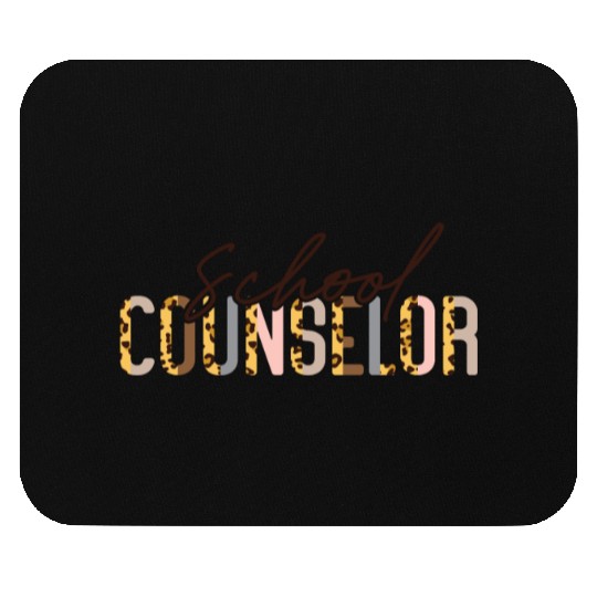 School Counselor Leopard Cheetah Mouse Pads