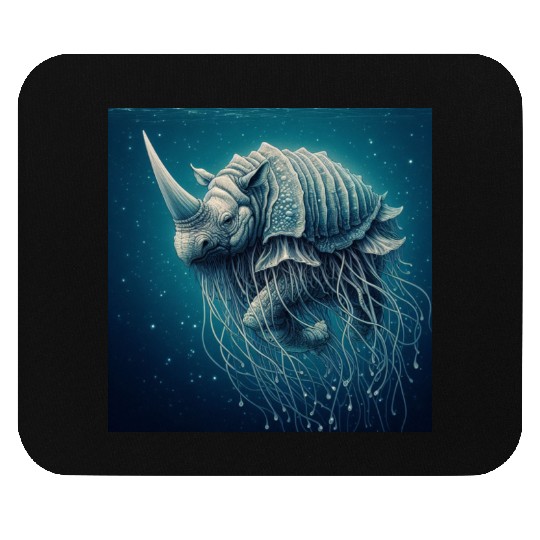 The jellyfish-rhino Mouse Pads