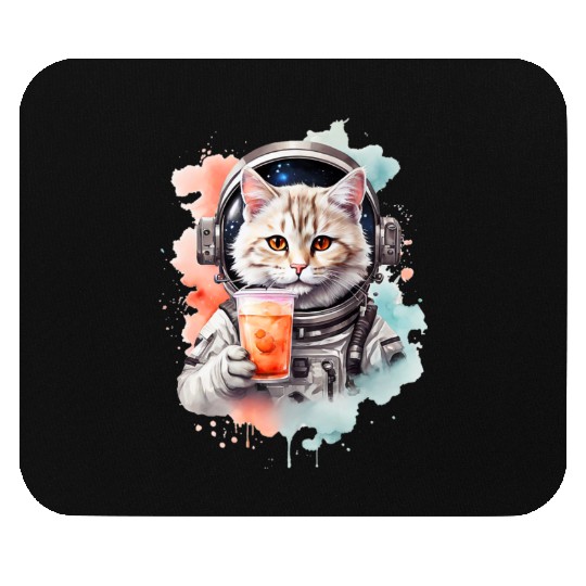 Space Cat Japanese Retro Kawaii Cute Kawaii Astron Mouse Pads
