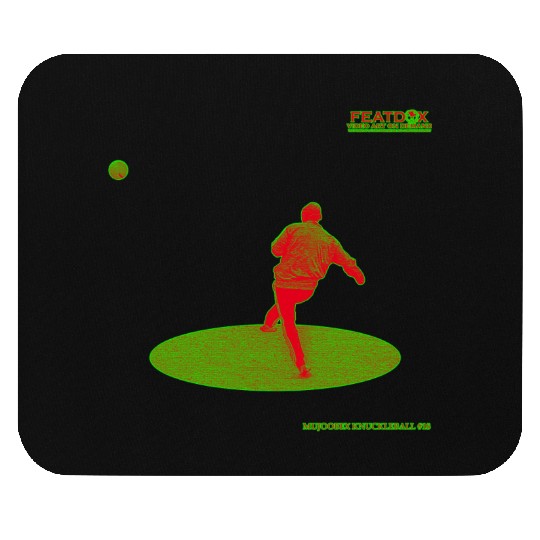 Black Light Green Knuckleball 18 Mouse Pads