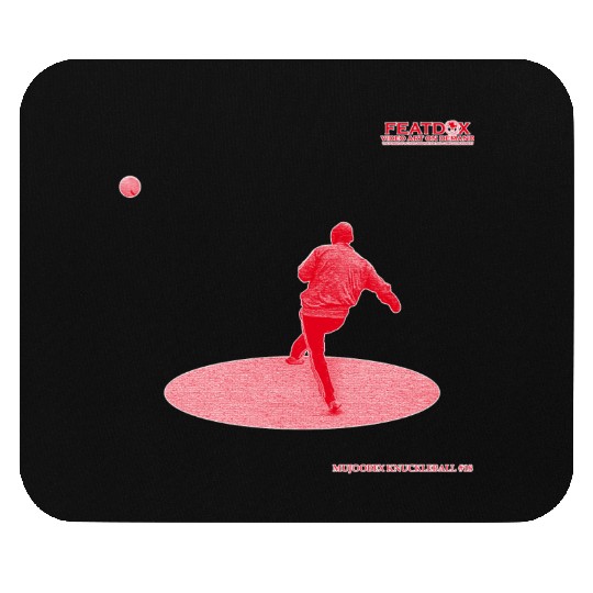 Red White Knuckleball 18 Mouse Pads