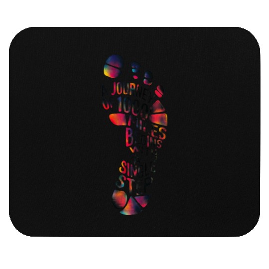 Walking Walk Footprint Miles Step Running Women Mouse Pads