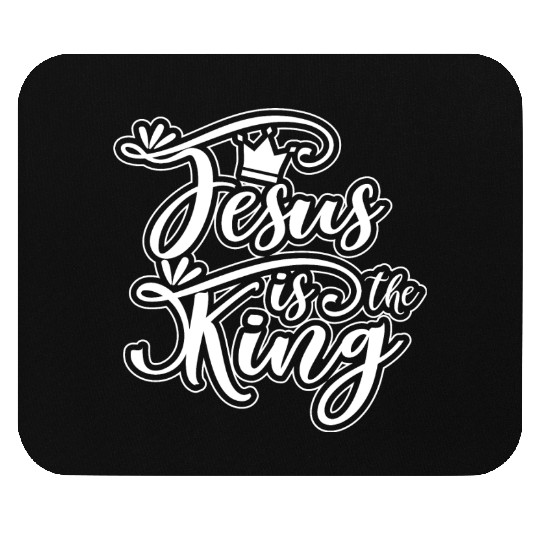 Jesus Is King Love Jesus Christian Christmas Mouse Pads