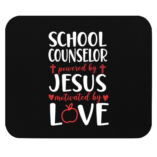 School Counselor Jesus Faith Mouse Pads
