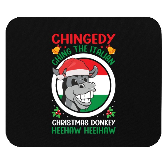 Christmas Donkey Italian Xmas Funny Santa Claus Mouse Pads