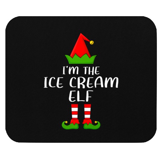Matching Family Group I m Ice Cream Elf Christmas Mouse Pads