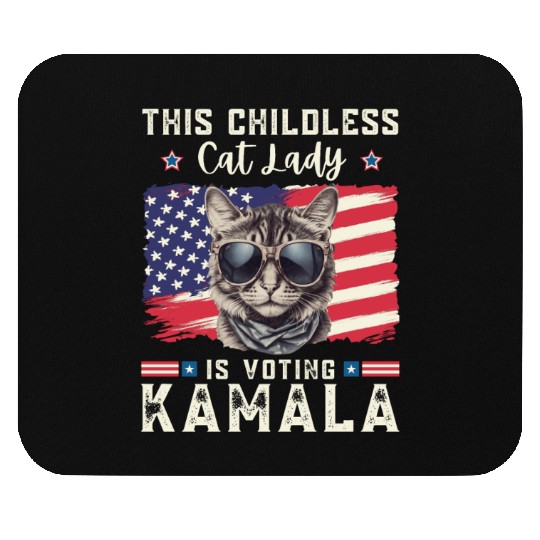 This childless Cat lady for kamala Harris 2024 Mouse Pads